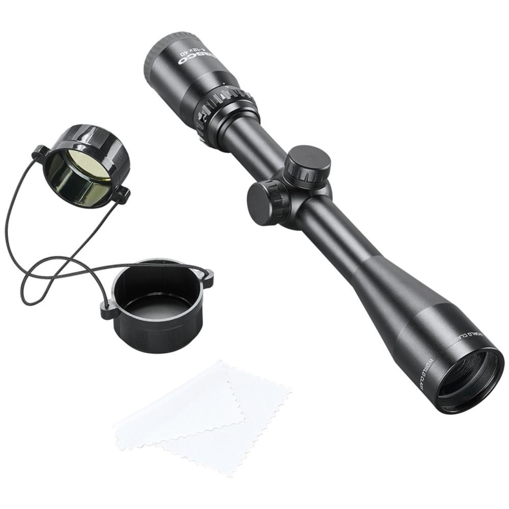Tasco Sportsman Rifle Scope 4-12x40 1" SFP Truplex Non Illum. Black with Rings Box Picture of Tasco 4-12x40 Black FC Rings Truplex Box 5L
