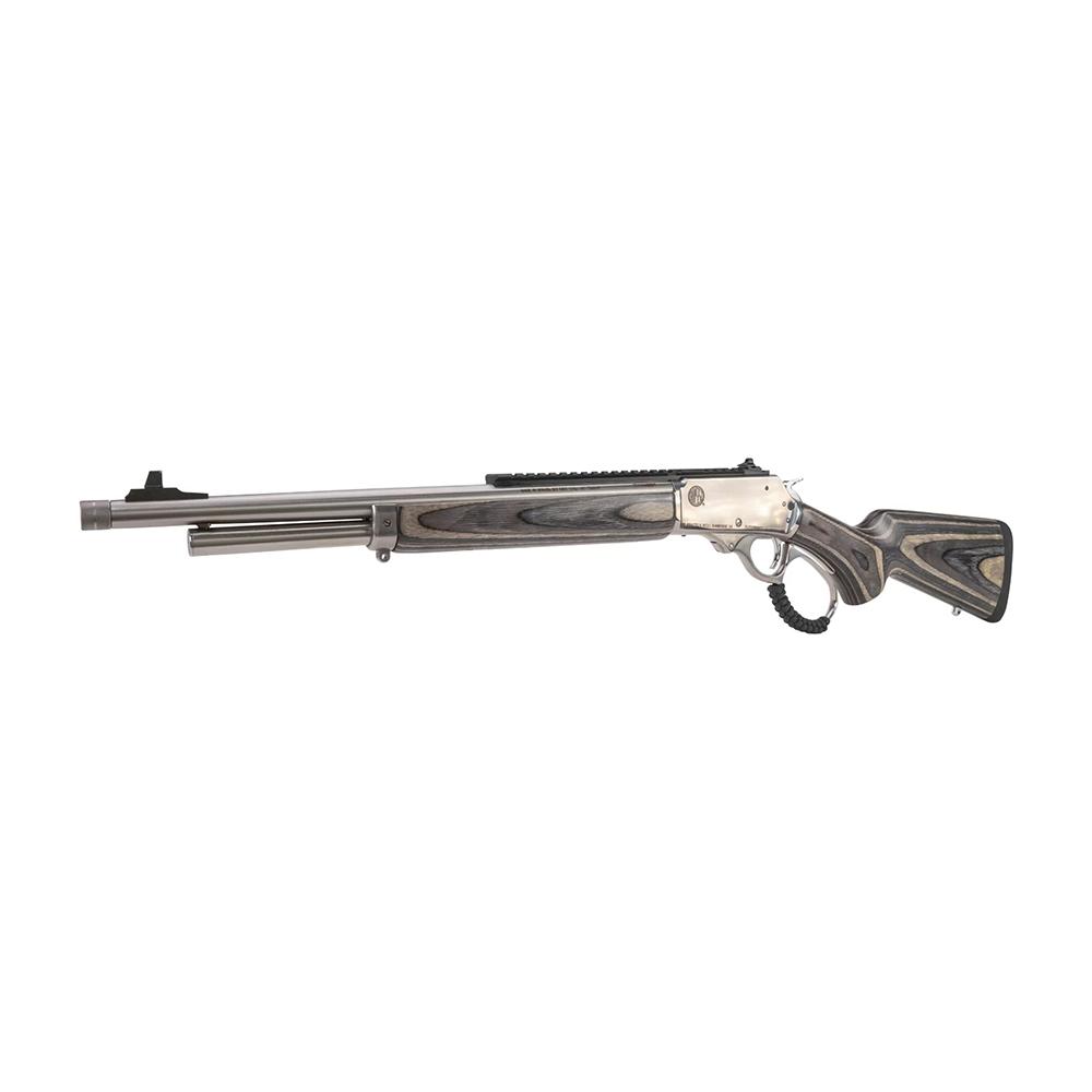 Rossi R95 Lever Action Rifle 444 Marlin 5rd Capacity 18" Threaded Barrel Black Laminated Wood Stock Picture of Taurus InternationalInc - Rossi ROSSI R95 .444MARLIN 18'' 5-RDS SS/SS LAMINATED THR