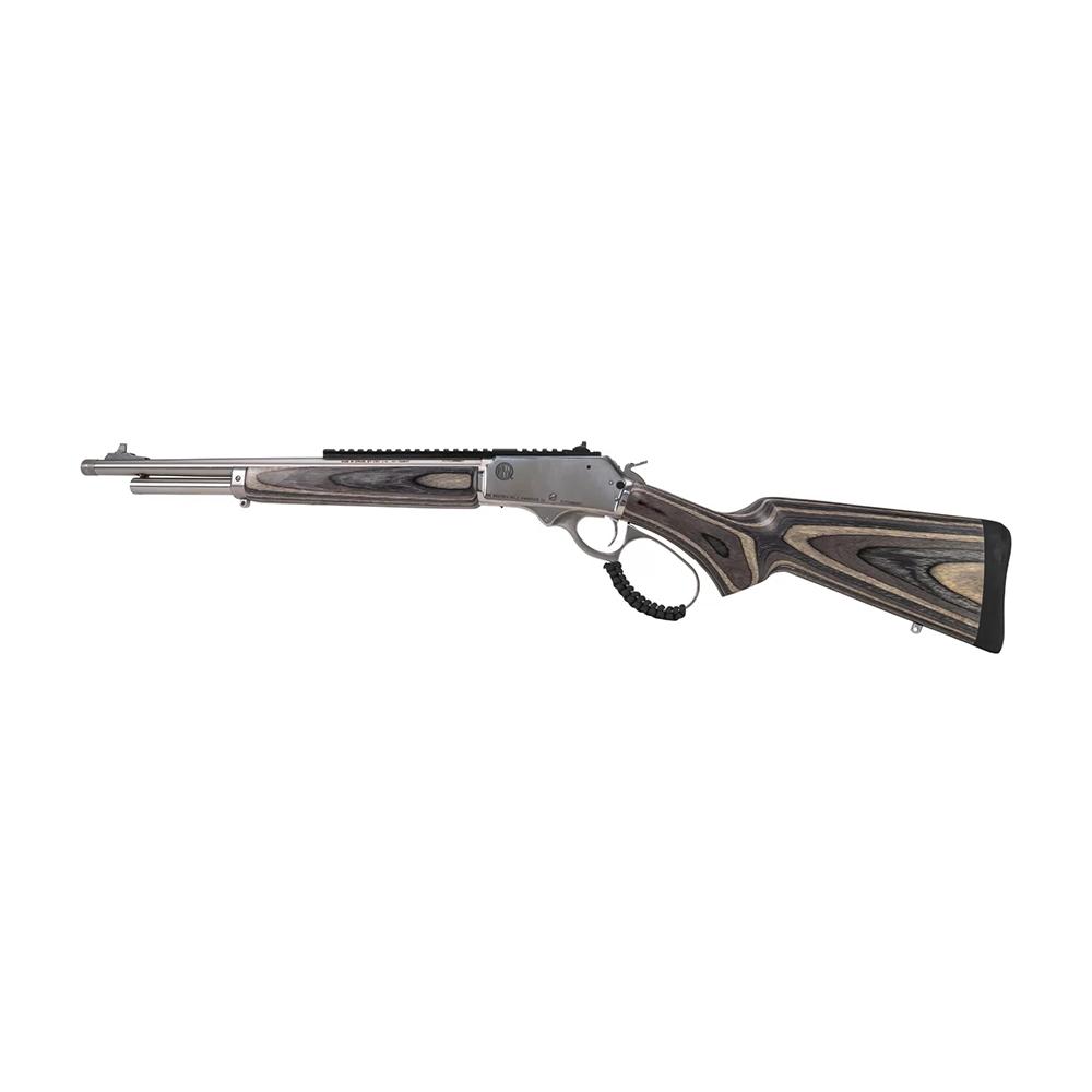 Rossi R95 Lever Action Rifle 444 Marlin 5rd Capacity 18" Threaded Barrel Black Laminated Wood Stock Picture of Taurus InternationalInc - Rossi ROSSI R95 .444MARLIN 18'' 5-RDS SS/SS LAMINATED THR