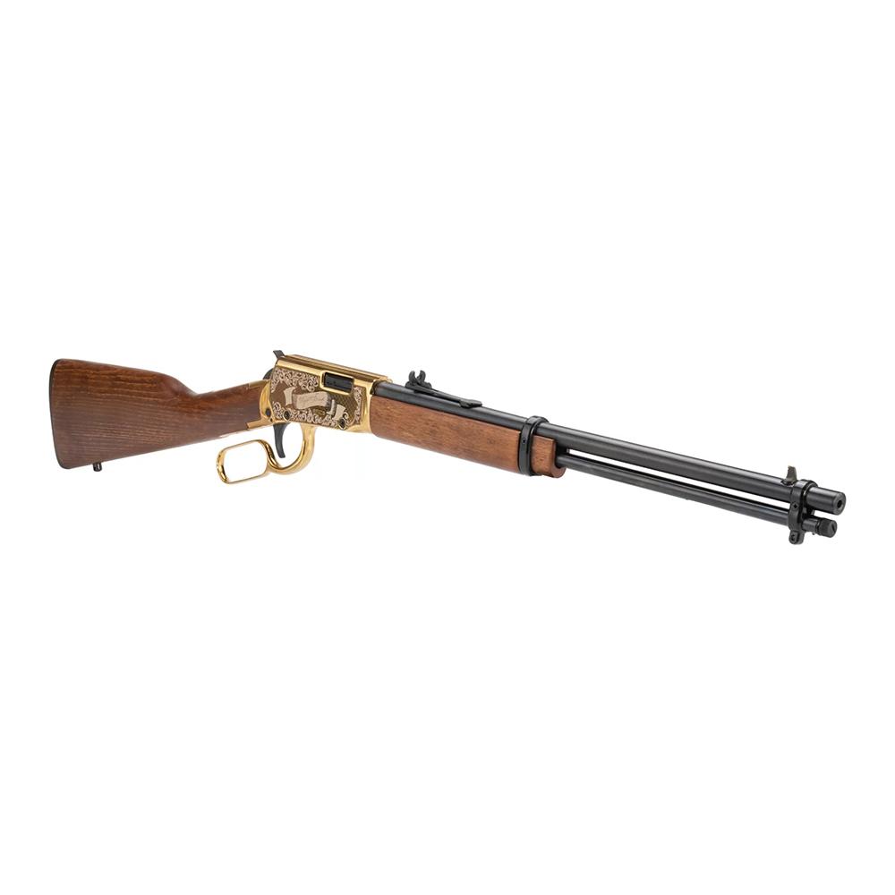 Rossi Rio Bravo Wyatt Earp Engraved PVD Gold Rifle .22 LR 15rd Capacity 18' Barrel Wood Stock Picture of Taurus InternationalInc - Rossi ROSSI RIO BRAVO 22LR 18? 15-RDS PVD GOLD HW WYATT EARP