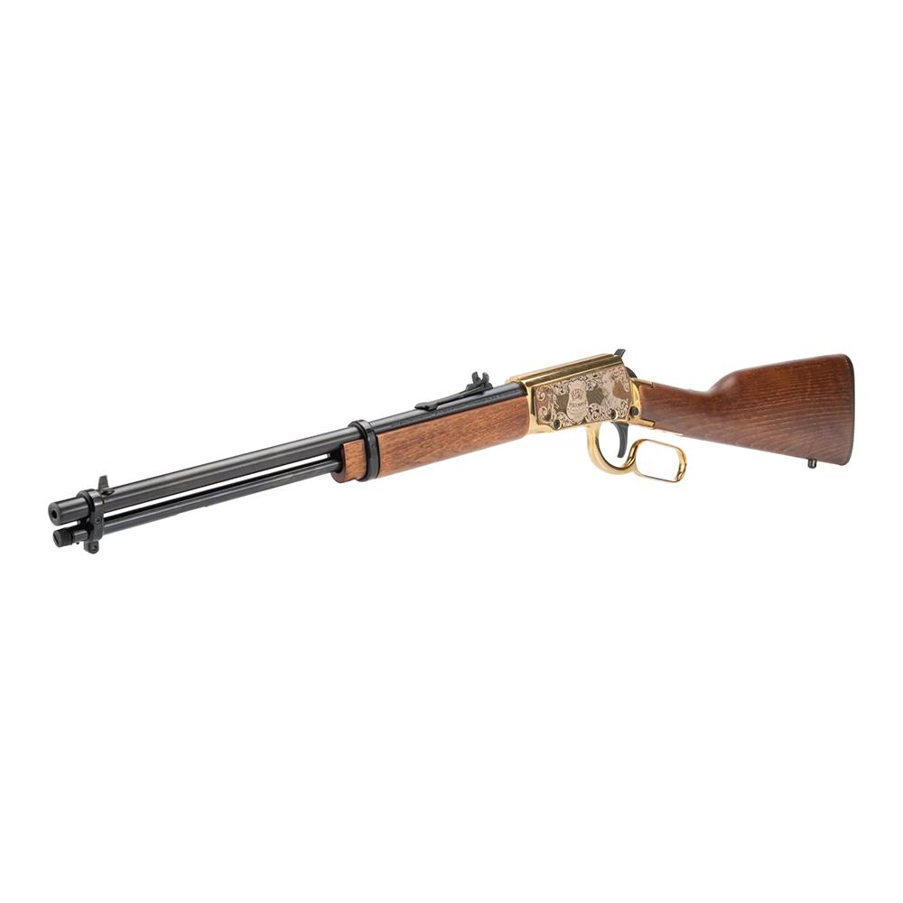 Rossi Rio Bravo Wyatt Earp Engraved PVD Gold Rifle .22 LR 15rd Capacity 18' Barrel Wood Stock Picture of Taurus InternationalInc - Rossi ROSSI RIO BRAVO 22LR 18? 15-RDS PVD GOLD HW WYATT EARP