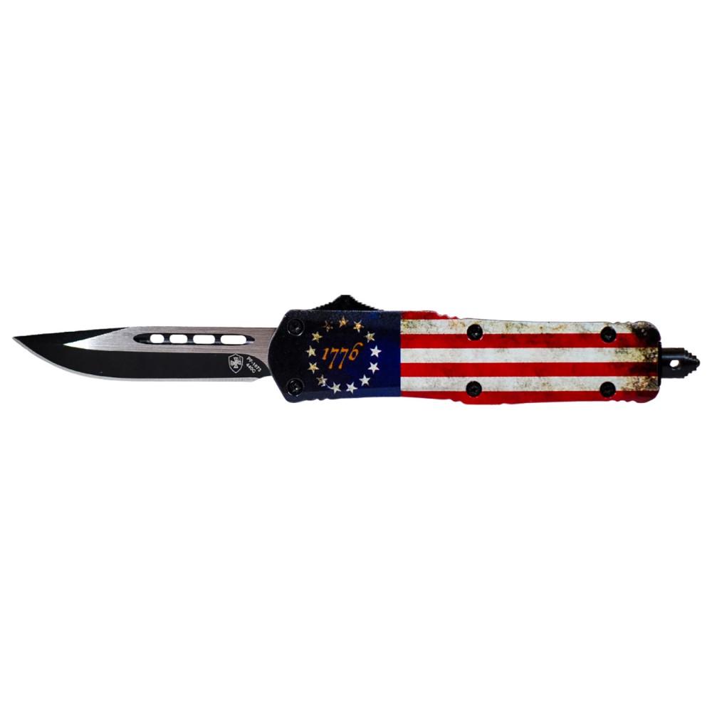 Templar Knife Small Knife 2-3/4" Drop Point Blade Betsy Ross Flag Picture of Templar Knife Templar Knives Small Betsy Ross Flag Drop Black