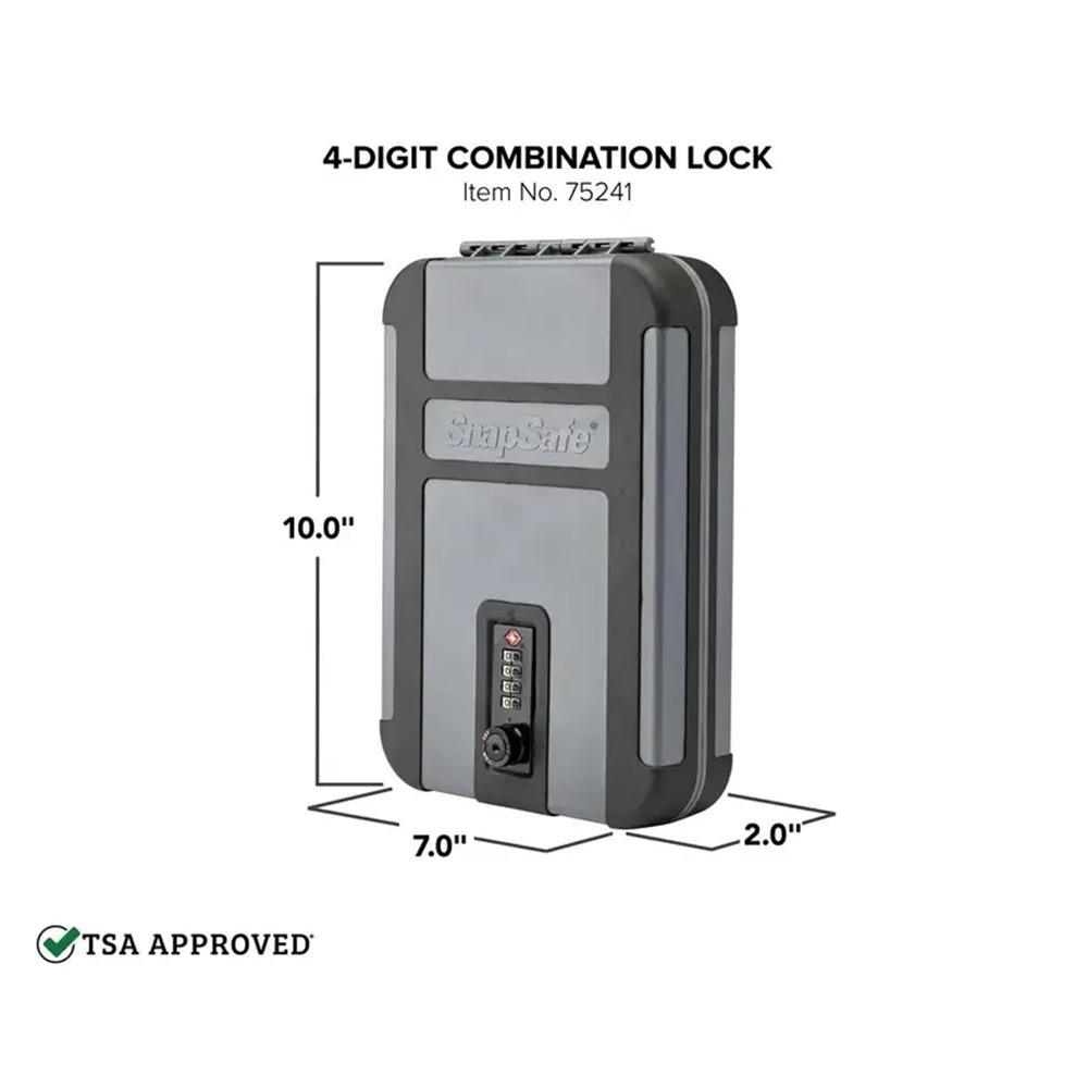 Snapsafe TrekLite Lock Box XL Handgun Safe TSA Combination Lock Picture of Snap Safe SNAPSAFE TREKLITE LOCK BOX WITH TSA COMBINATION LOCK XL