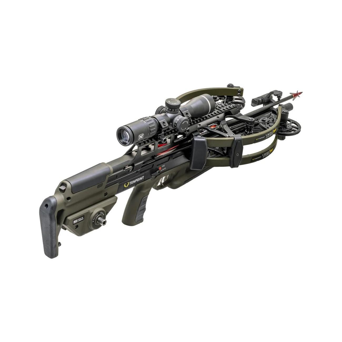 Tenpoint TRX515 Reverse Draw Crossbow ACUslide MAXX EVO-X Elite Black Scope Moss Green