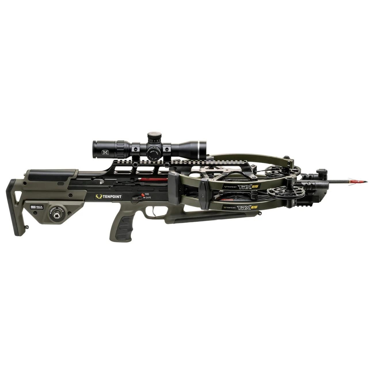 Tenpoint TRX515 Reverse Draw Crossbow ACUslide MAXX EVO-X Elite Black Scope Moss Green Picture of Tenpoint Crossbow Technologies Tenpoint Crossbow TRX515 ACUslide MAXX EVO-X Elite Black Scope Moss Green
