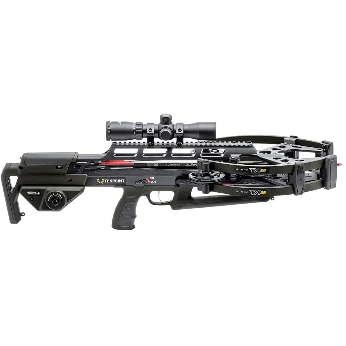 Tenpoint TRX 26 Compact Reverse-Draw Crossbow ACUslide MAXX RangeMaster 100 Scope Black Picture of Tenpoint Crossbow Technologies Tenpoint TRX 26 ACUslide MAXX RangeMaster 100 Scope