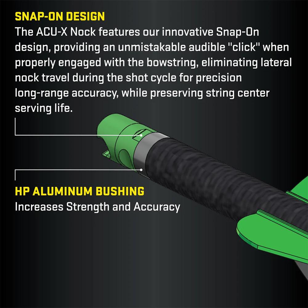 TenPoint ACU-X Snap-On Lighted Crossbow Nock 3/ct Picture of Tenpoint Crossbow Technologies ACU-X Lighted Nock for HP Bushing 3pk