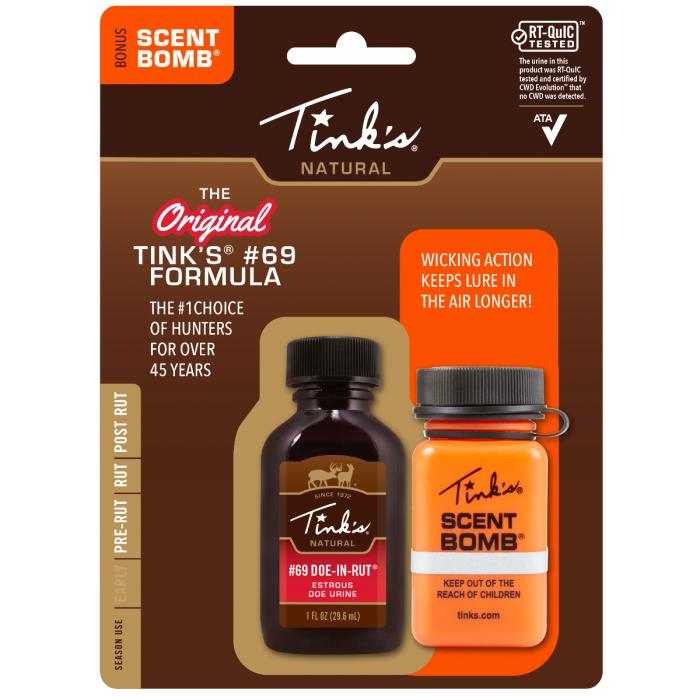 Tink's #69 Plastic Squeeze Bottle w/Scent Bomb - 1oz Picture of Dead Down Wind DBA Arcus Hunting Tink's #69 Plastic Squeeze Bottle w/Scent Bomb