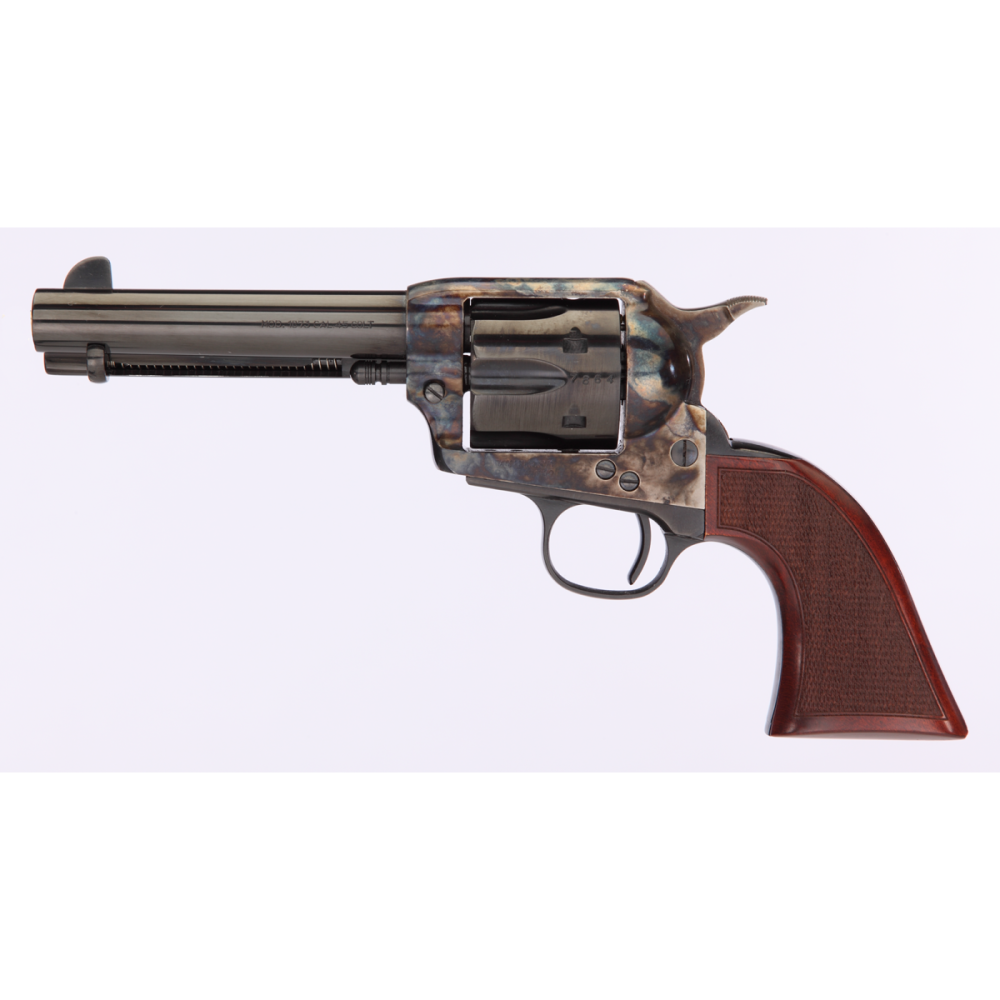 Taylor's Runnin Iron Handgun .45 Colt 6rd Capacity 4.75" Barrel Black with Walnut Picture of Taylor's & Company Firearms TAYLOR RUNNIN IRON 4.75in .45LC