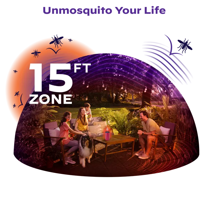 Thermacell Patio Shield Mosquito Repeller Magenta Picture of Thermacell Repellents Inc. Thermacell Patio Shield Mosquito Repeller - Magenta