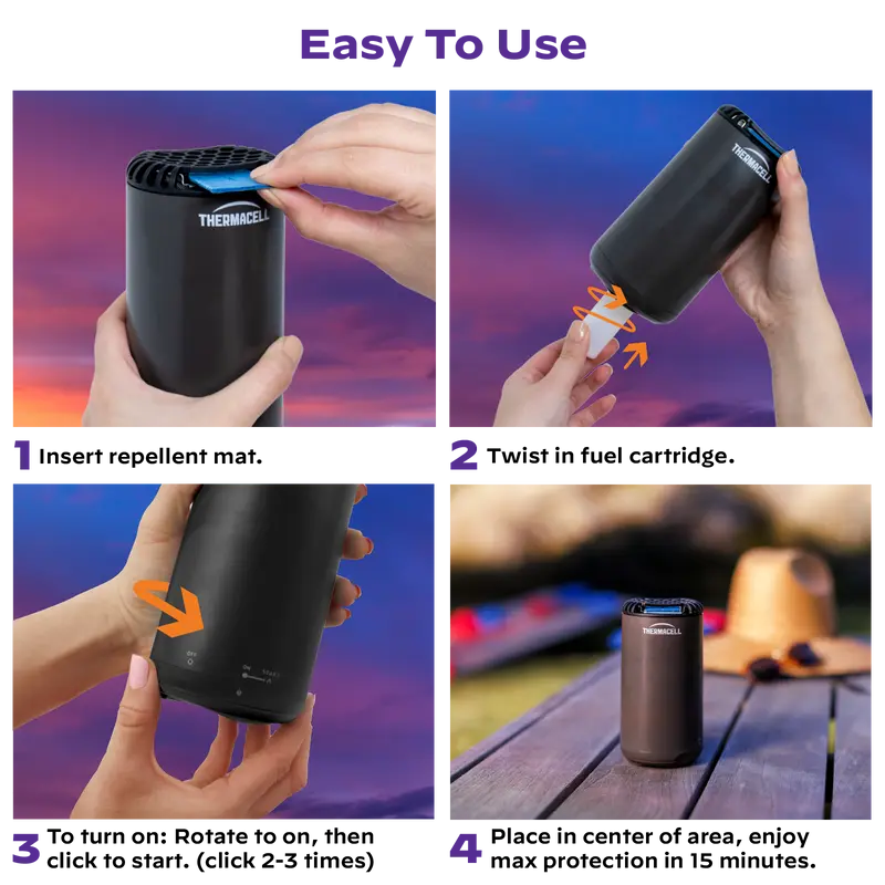 Thermacell Patio Shield Mosquito Repeller Magenta Picture of Thermacell Repellents Inc. Thermacell Patio Shield Mosquito Repeller - Magenta