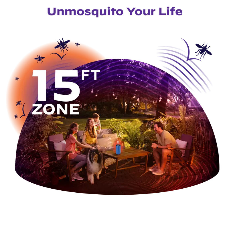 Thermacell Patio Shield Mosquito Repeller Royal Blue Picture of Thermacell Repellents Inc. Thermacell Patio Shield Mosquito Repeller - Royal Blue