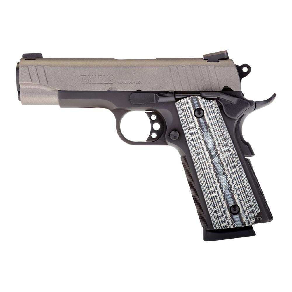 Taurus 1911 Commander Handgun .45 ACP 8rd Magazine 4.25'' Barrel w/VZ Grips Picture of Taurus International Inc. PT1911 Commander 45 ACP BK Cerakote Gray 5in 1x8 VZ Grip