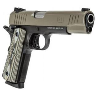 Taurus PT1911 Commander Cerakote Mill Spec Green .45 ACP 8rd Magazine 4.25" Barrel  VZ Grip Picture of Taurus International Inc. PT1911 Commander 45ACP BK Cerakote Mill Spec Green 4.25in 1x8 VZ Grip