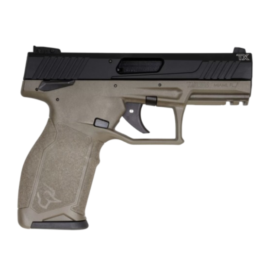 Taurus 2TX22 Handgun .22 LR 10rd Magazines(2) 4.1" Barrel Black Slide/ODG Frame