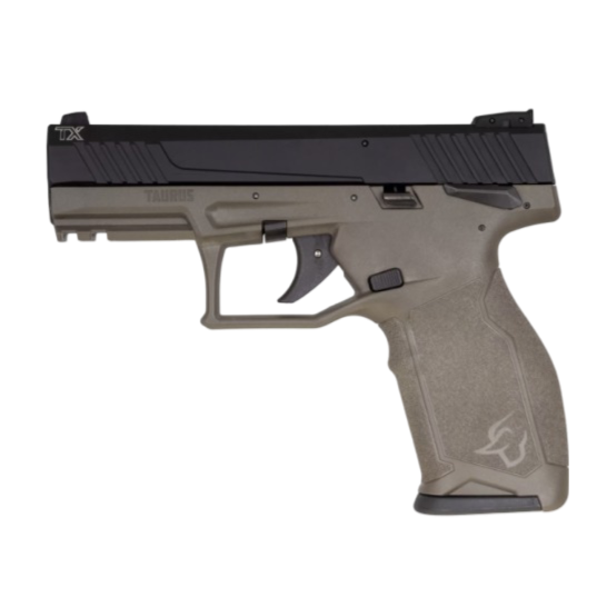 Taurus 2TX22 Handgun .22 LR 10rd Magazines 4.1" Barrel Black Slide/ODG Frame Picture of Taurus International Inc. TAURUS 2TX 22 22LR 4.6'' ODG/BK 1x16 1x22RDS