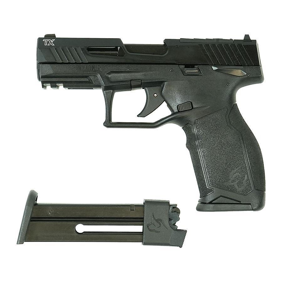 Taurus TX22 Handgun .22 LR 10rd Magazines(2) 4.1" Barrel Black Slide/Black Frame T.O.R.O. Picture of Taurus International Inc. TAURUS 2TX 22 22LR 4.1'' BK/BK NON-THREAD 2x10RDS TORO