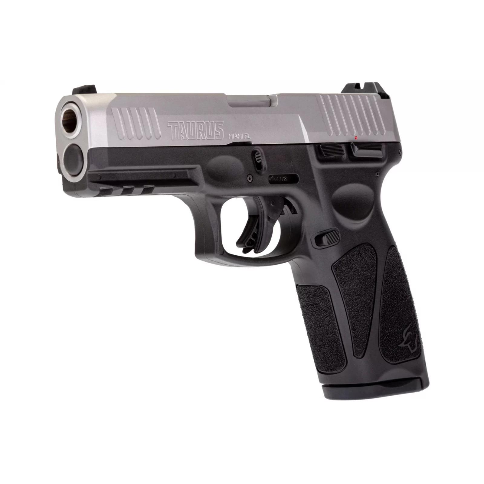 Taurus G3 Matte Stainless 9mm Luger Full Size 10rds Steel Sight 4" Barrel Picture of Taurus International Inc. G3B 9mm Luger BK/SS 4.0" BL 2x10 Rds