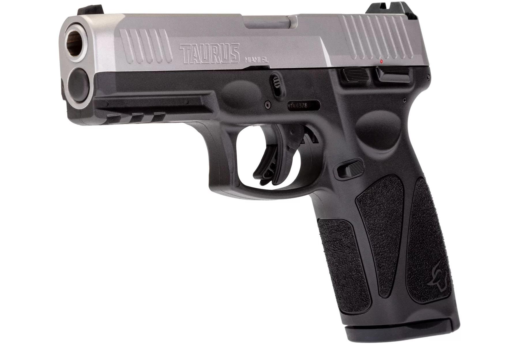 Taurus G3 Matte Stainless Handgun 9mm Luger 15rd Magazines 4.0" Barrel Steel Sights Picture of Taurus International Inc. G3B 9mm Luger BK/SS 4.0" BL 2x15 Rds