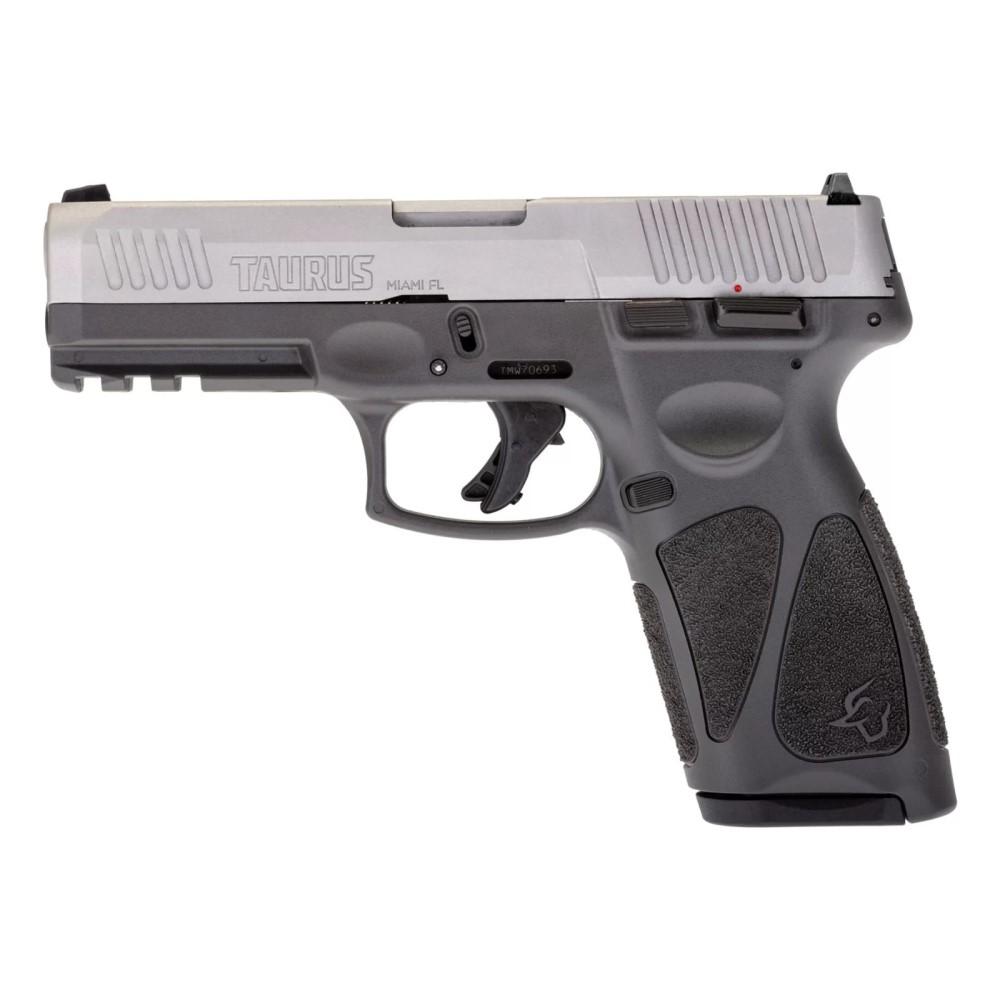 Taurus G3 Full Size Handgun 9mm Luger 17/rd Magazines (2) 4" Barrel Tenifer Matte Stainless/Gray with Steel Sights Picture of Taurus International Inc. G3B 9MM GR/SS 4.0IN BL 1x15 1x17 RDS