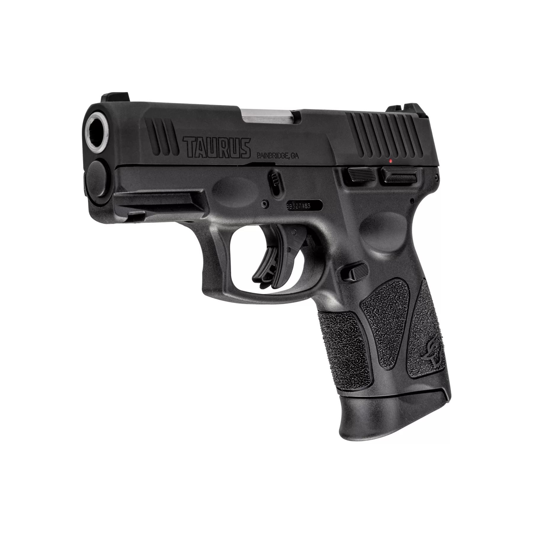 Taurus G3C Handgun 9mm Luger 10rd Magazines(2) 3.26'' Barrel Black Slide/Frame Picture of Taurus International Inc. TAURUS G3C 9MM BK/BK 3.26 IN BL 2X10 RDS