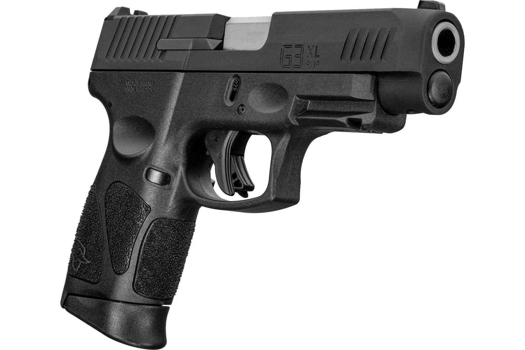 Taurus G3XL Handgun 9mm Luger 12rd Magazines(2) 4" Barrel Tenifer Matte Black Finish Steel Sights Picture of Taurus International Inc. Taurus G3XL Tenifer Matte Black 9mm Luger Full Size 12 Rds. Steel Sights