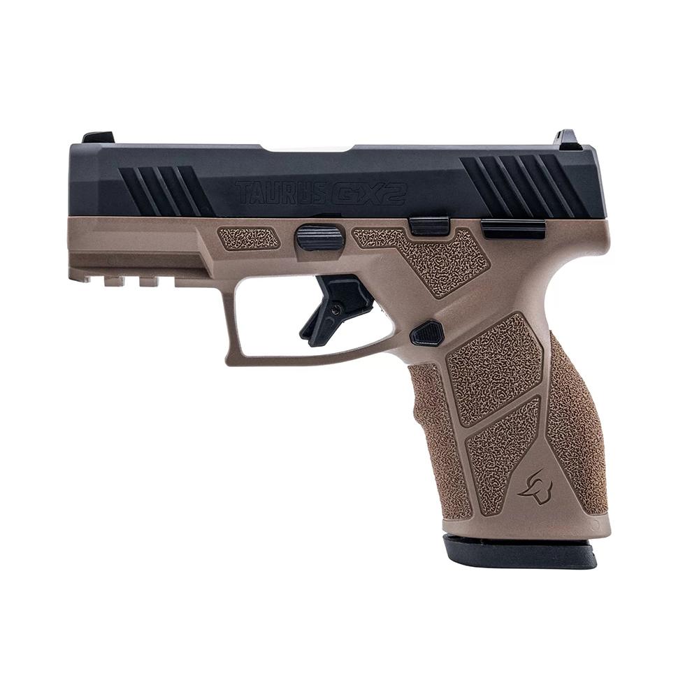 Taurus GX2 Handgun 9mm Luger 10rd Magazines (2) 3.38" Barrel Brown Frame/Black Slide Picture of Taurus International Inc. TAURUS GX2 9MM 3.38'' 2x10 RDS BR/BK
