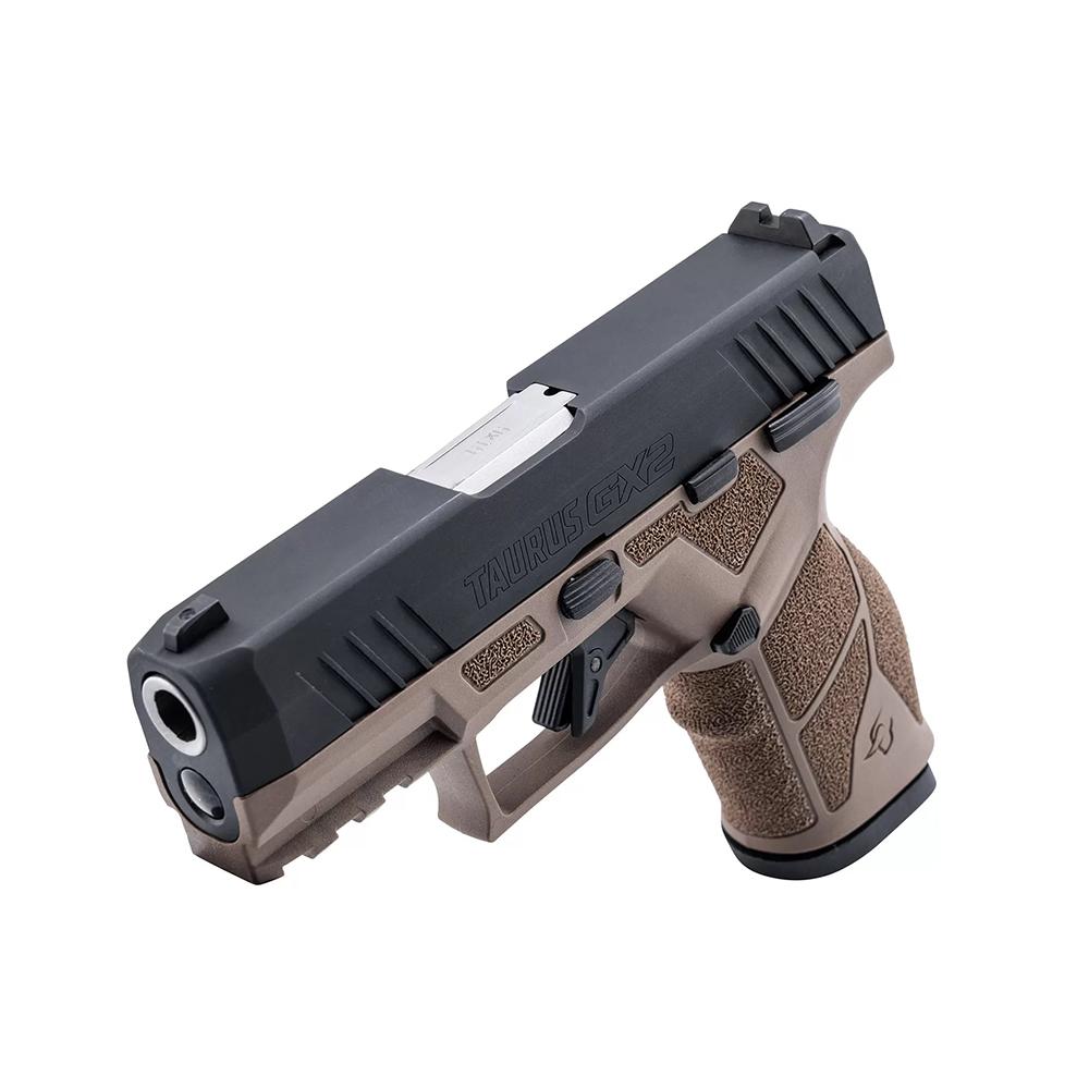 Taurus GX2 Handgun 9mm Luger 10rd Magazines (2) 3.38" Barrel Brown Frame/Black Slide Picture of Taurus International Inc. TAURUS GX2 9MM 3.38'' 2x10 RDS BR/BK