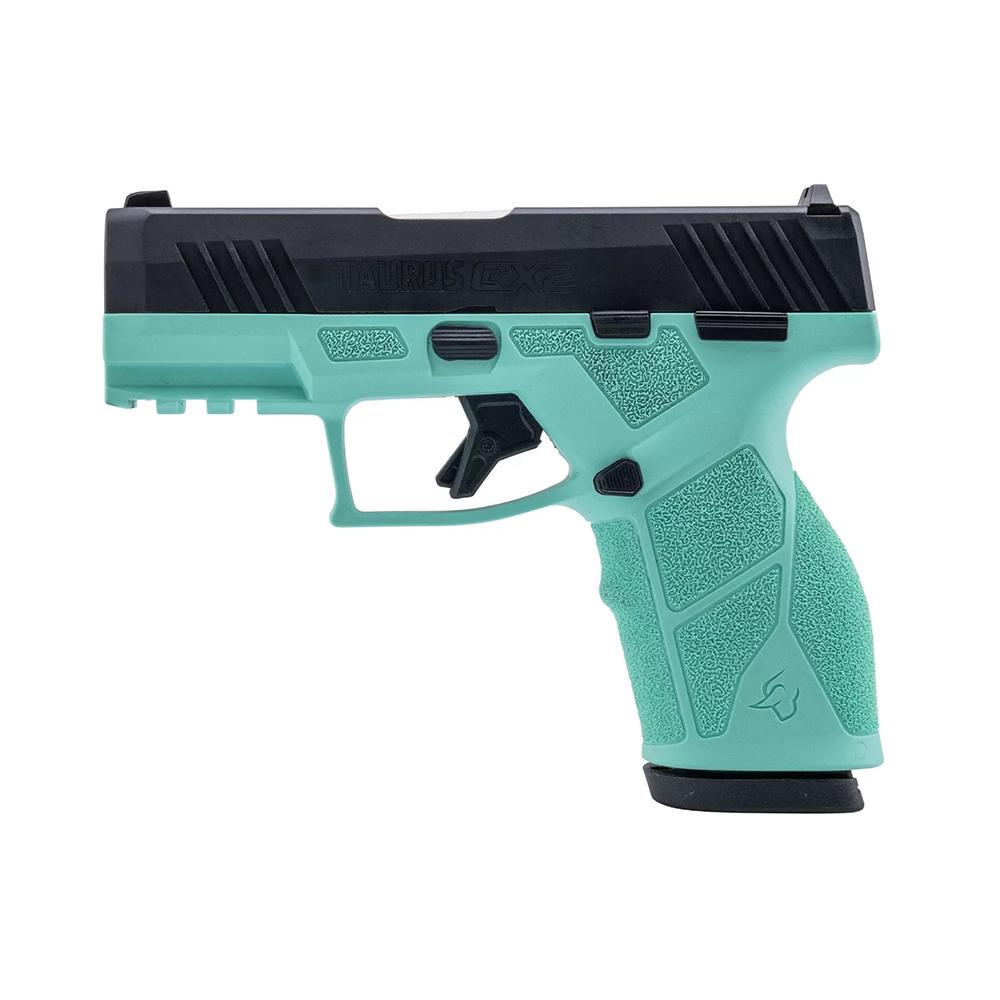 Taurus GX2 Handgun 9mm Luger 13rd Magazines (2) 3.38" Barrel Cyan Frame/Black Slide Picture of Taurus International Inc. TAURUS GX2 9MM 3.38'' 2x13 RDS CY/BK