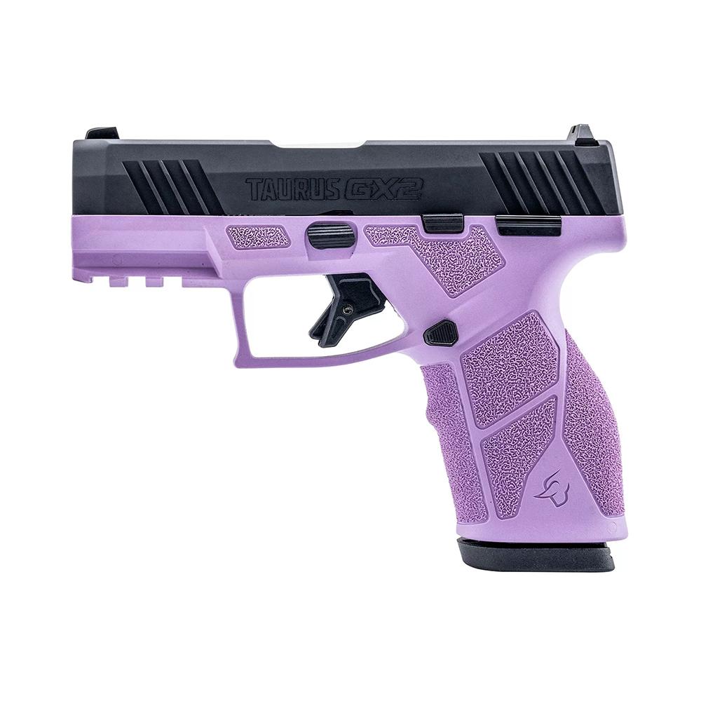 Taurus GX2 Handgun 9mm Luger 13rd Magazines (2) 3.38" Barrel Light Purple Frame/Black Slide Picture of Taurus International Inc. TAURUS GX2 9MM 3.38'' 2x13 RDS LP/BK