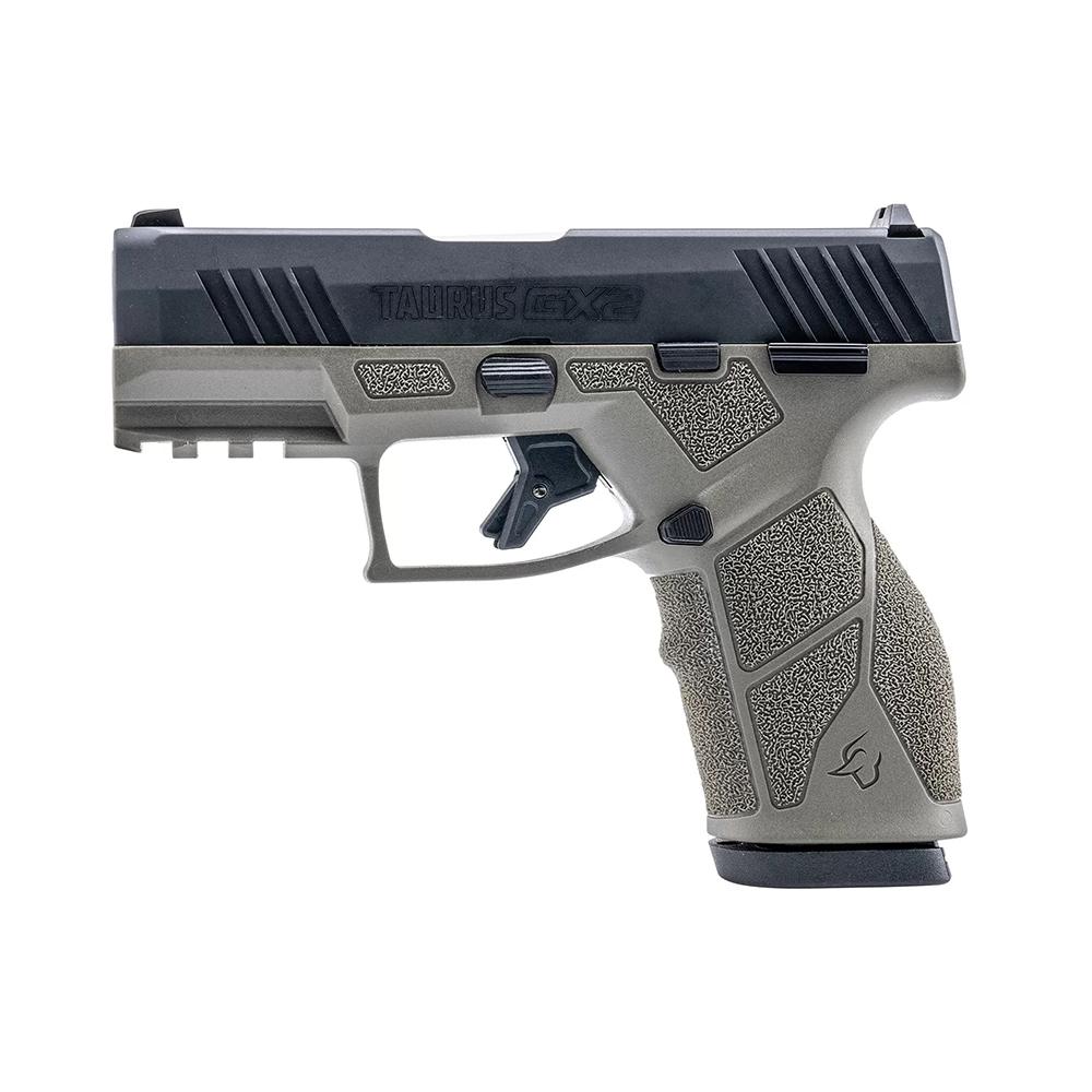 Taurus GX2 Handgun 9mm Luger 13rd Magazines (2) 3.38" Barrel OD Green Frame/Black Slide Picture of Taurus International Inc. TAURUS GX2 9MM 3.38'' 2x13 RDS OG/BK