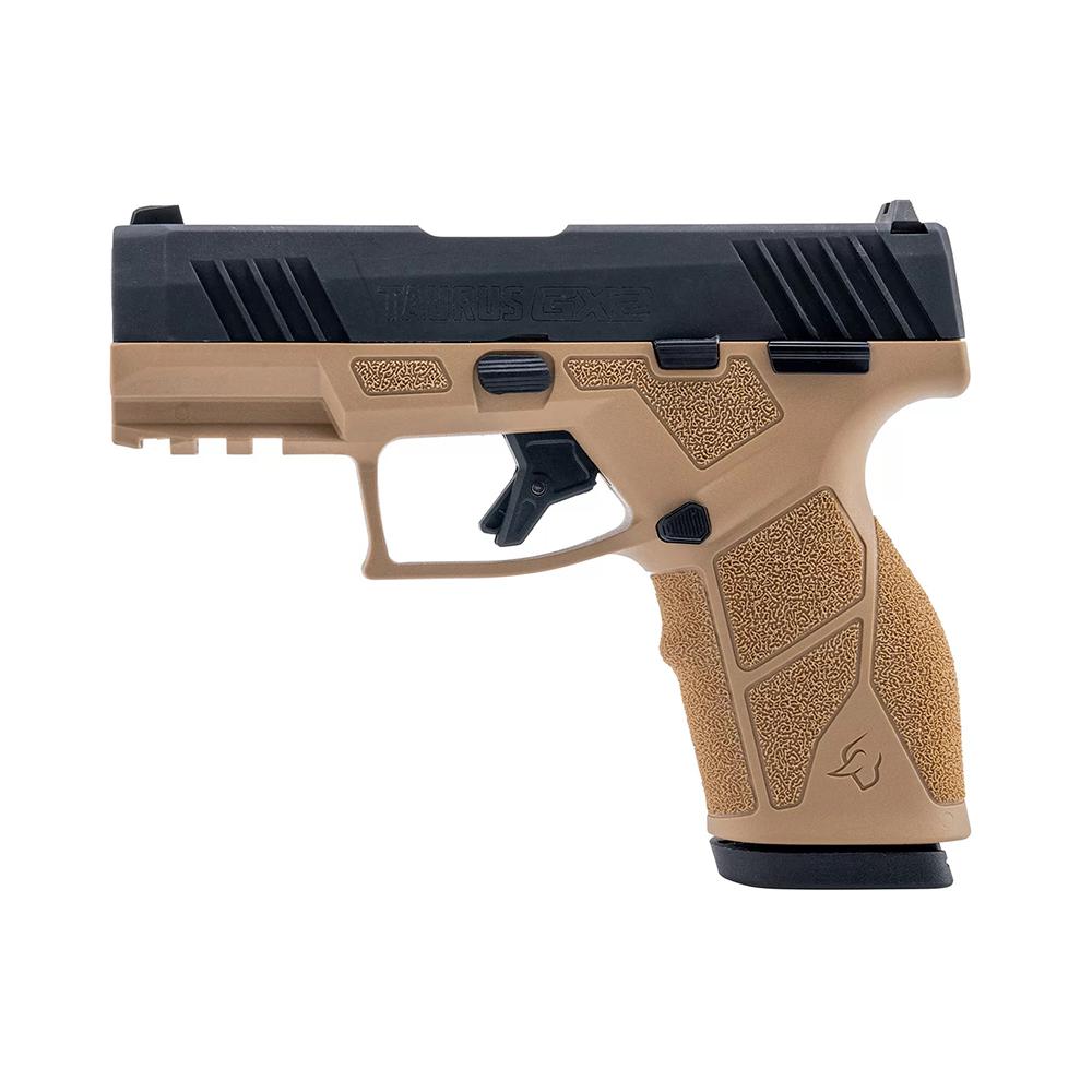 Taurus GX2 Handgun 9mm Luger 10rd Magazines (2) 3.38" Barrel Tan Frame/Black Slide Picture of Taurus International Inc. TAURUS GX2 9MM 3.38'' 2x10 RDS TAN/BK