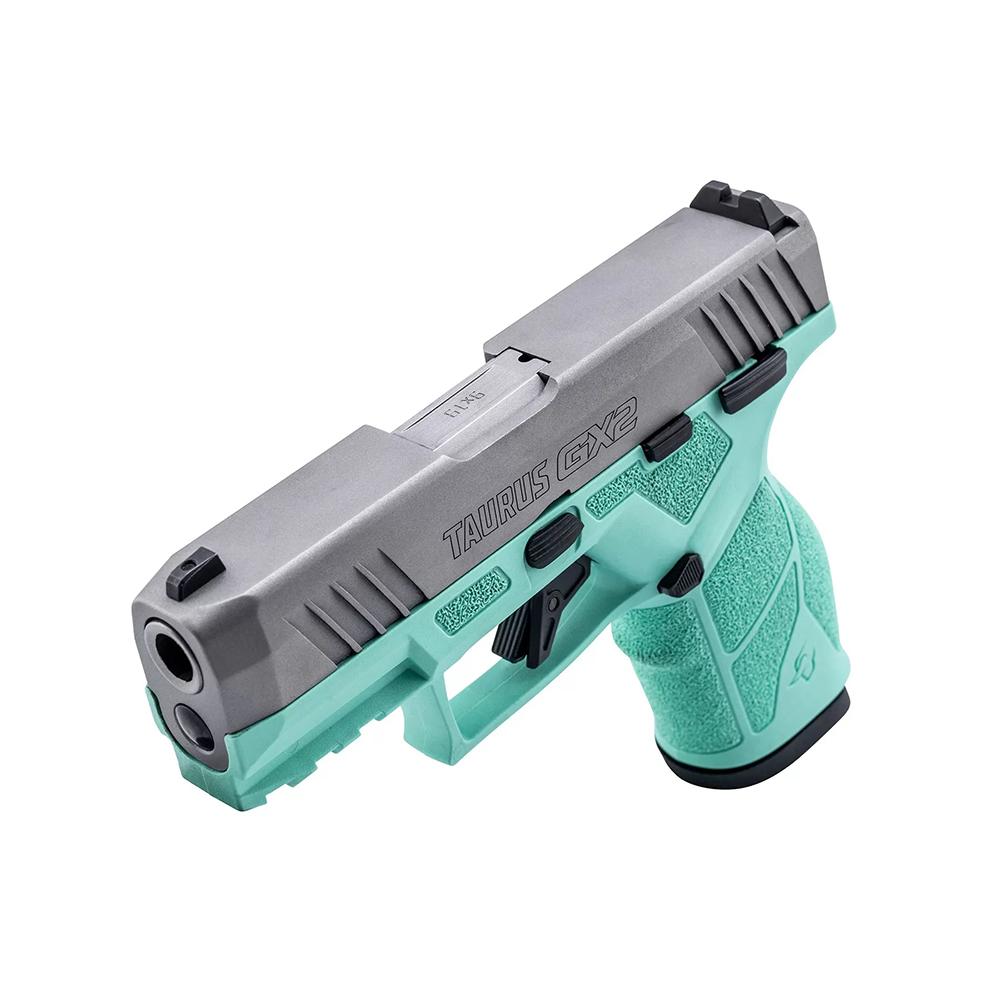 Taurus GX2 Handgun 9mm Luger 13rd Magazines (2) 3.38" Barrel Cyan Frame/Stainless Slide Picture of Taurus International Inc. TAURUS GX2 9MM 3.38'' 2x13 RDS CY/SS