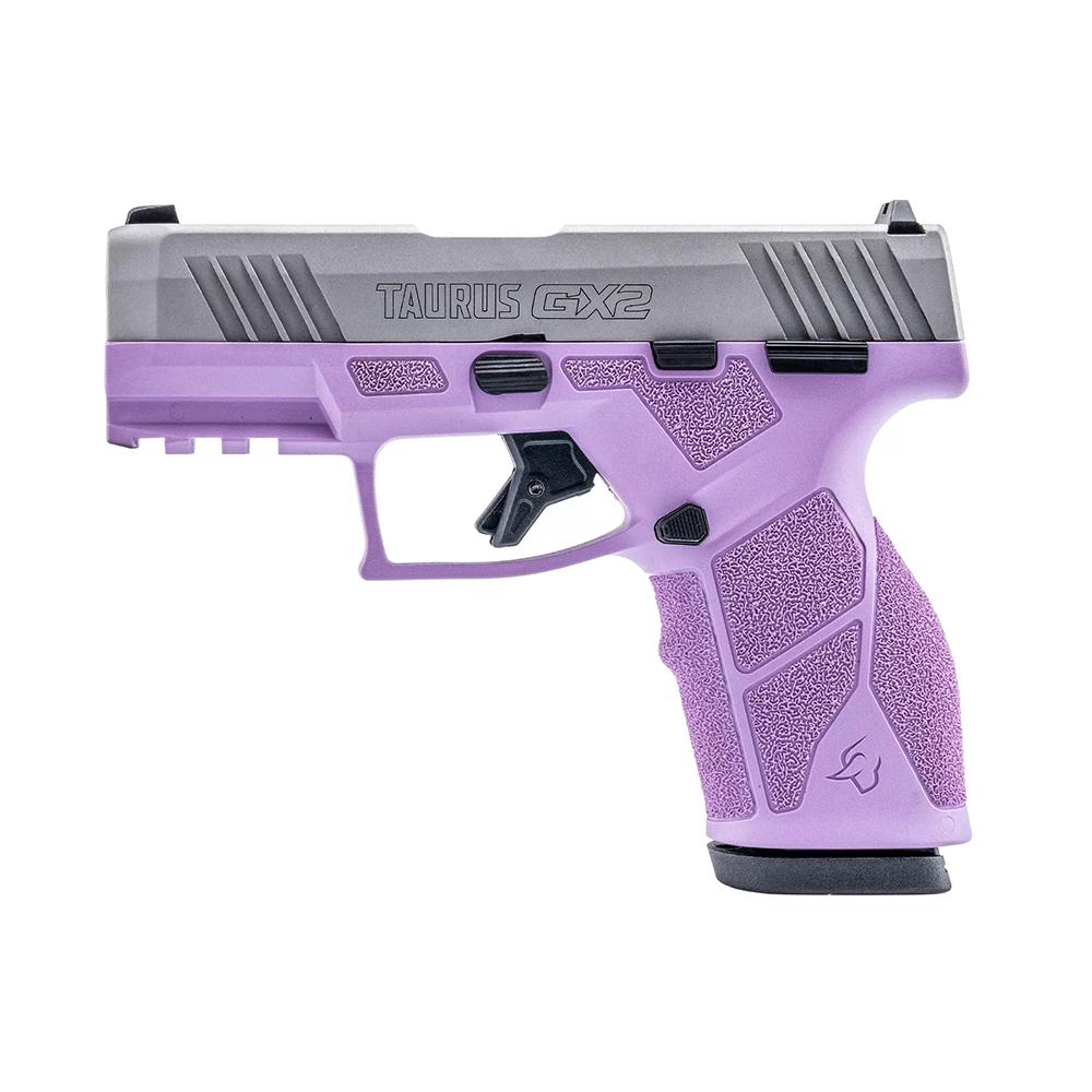 Taurus GX2 Handgun 9mm Luger 10rd Magazines (2) 3.38" Barrel Light Purple Frame/Stainless Slide Picture of Taurus International Inc. TAURUS GX2 9MM 3.38'' 2x10 RDS LP/SS