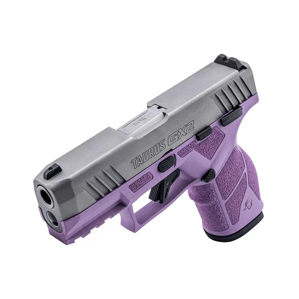 Taurus GX2 Handgun 9mm Luger 13rd Magazines (2) 3.38" Barrel Light Purple Frame/Stainless Slide Picture of Taurus International Inc. TAURUS GX2 9MM 3.38'' 2x13 RDS LP/SS