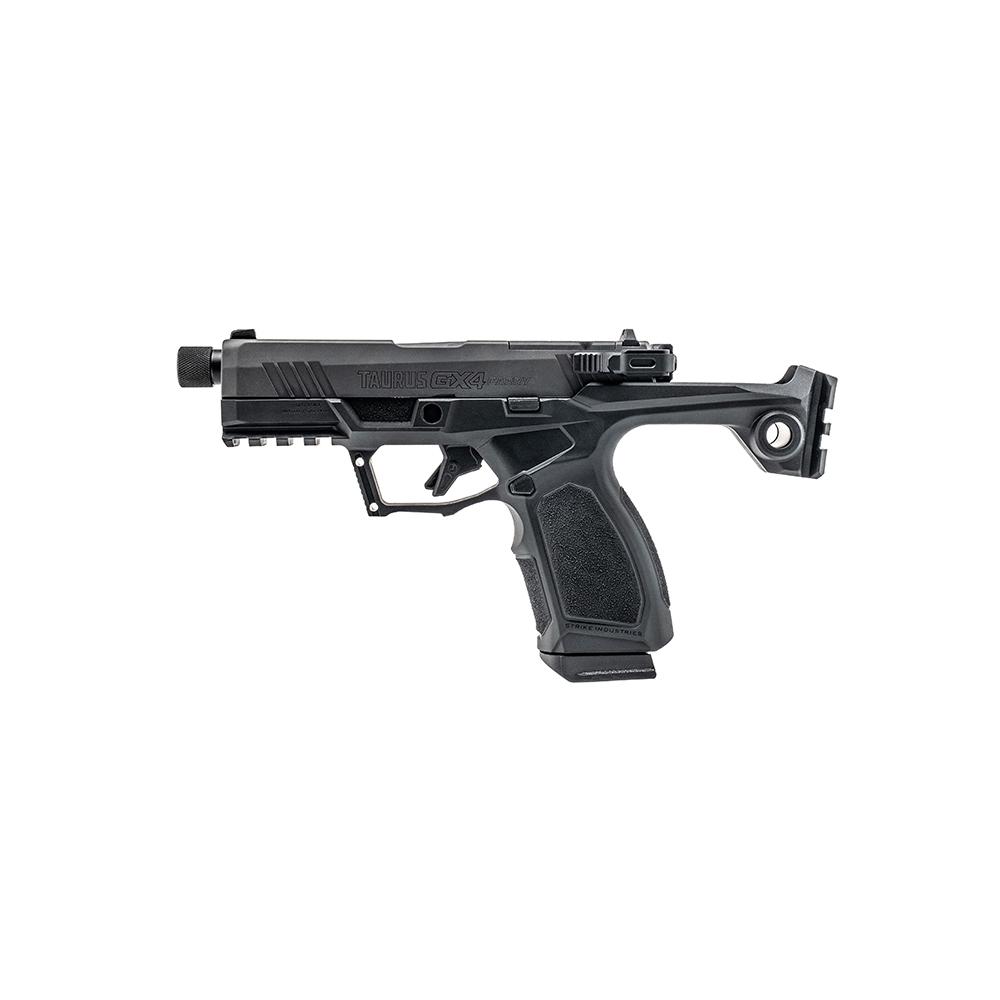 Taurus GX4 Strike Bravo Handgun 9mm Luge 10rd Magazines(2) 3.7" Threaded Barrel TORO SI Frame Picture of Taurus International Inc. Taurus GX4 CR 9MM 3.7" N.THR BK 2x10RD TORO SI Frame