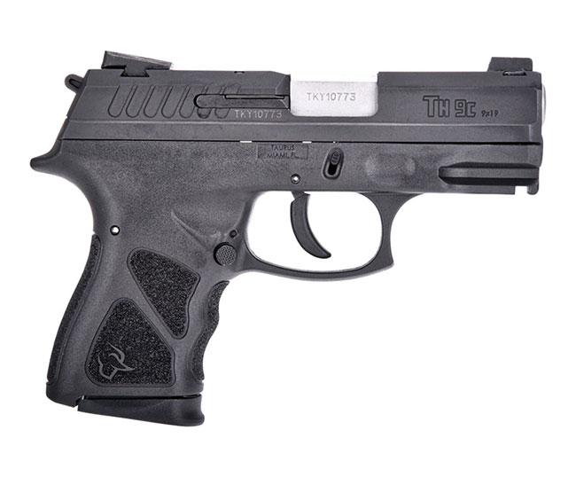Taurus TH9C Handgun 9mm Luger 13rd/17rd Magazines 3.54" Barrel Black Slide/Black Grip Picture of Taurus International Inc. TH9 9mm Compact BK/BK 3.54'' 1x17 1x13