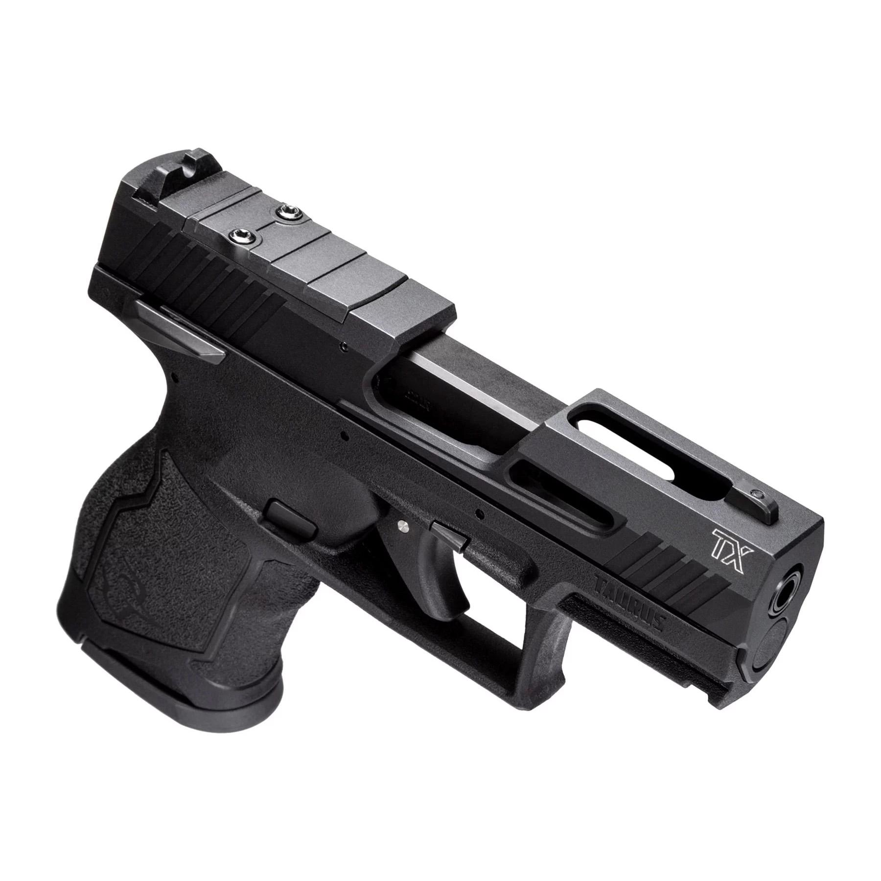 Taurus TX22 T.O.R.O. Compact Handgun .22LR 10rd Magazines(2) 3.5" Barrel Black Slide/Grip Picture of Taurus International Inc. TX22 COMPACT 22 LR BK/BK 3.5'' 2x10 RDS