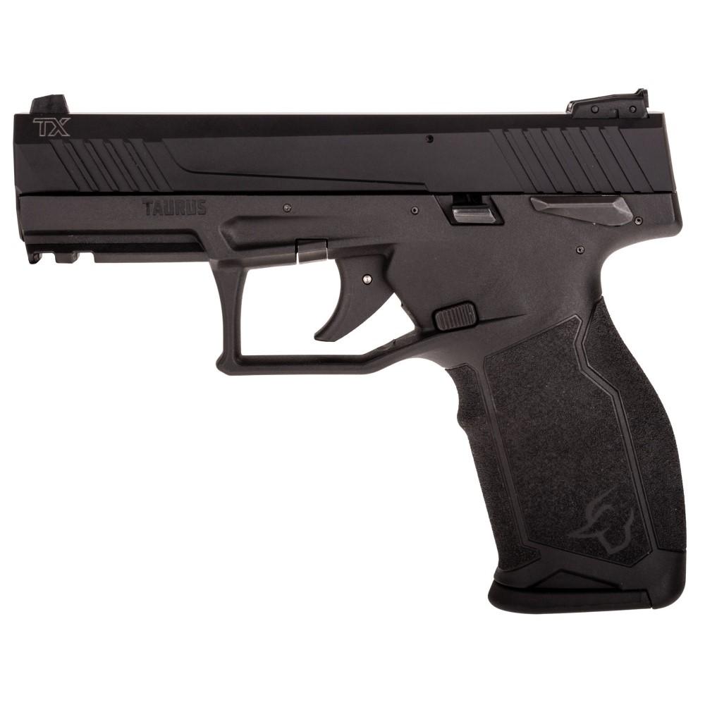 Taurus TX22 T.O.R.O. Compact Handgun .22LR 10rd Magazines(2) 3.5" Barrel Black Slide/Grip No Manual Safety Picture of Taurus International Inc. TX22 COMPACT 22 LR 3.6'' BK/BK NON MAN SAF. 2x10 RDS