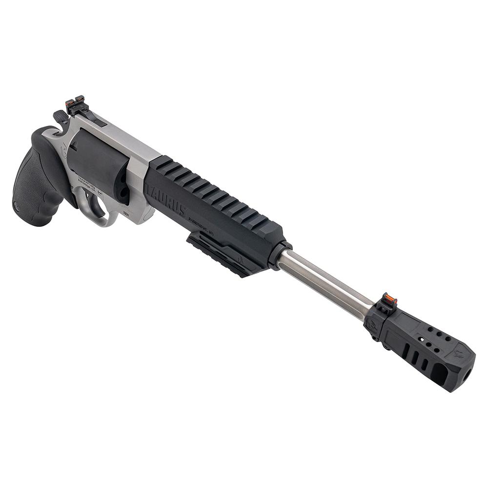 Taurus Raging Hunter Handgun 350 Legend 6rd Capacity 10.5" Barrel Two-Tone Black/Stainless Picture of Taurus International Inc. TAURUS RAGING HUNTER .350 LEGEND 10-1/2?? 6-RDS 2 TONE
