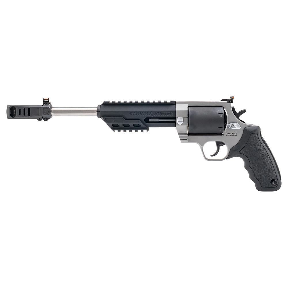 Taurus Raging Hunter Handgun 350 Legend 6rd Capacity 10.5" Barrel Two-Tone Black/Stainless Picture of Taurus International Inc. TAURUS RAGING HUNTER .350 LEGEND 10-1/2?? 6-RDS 2 TONE