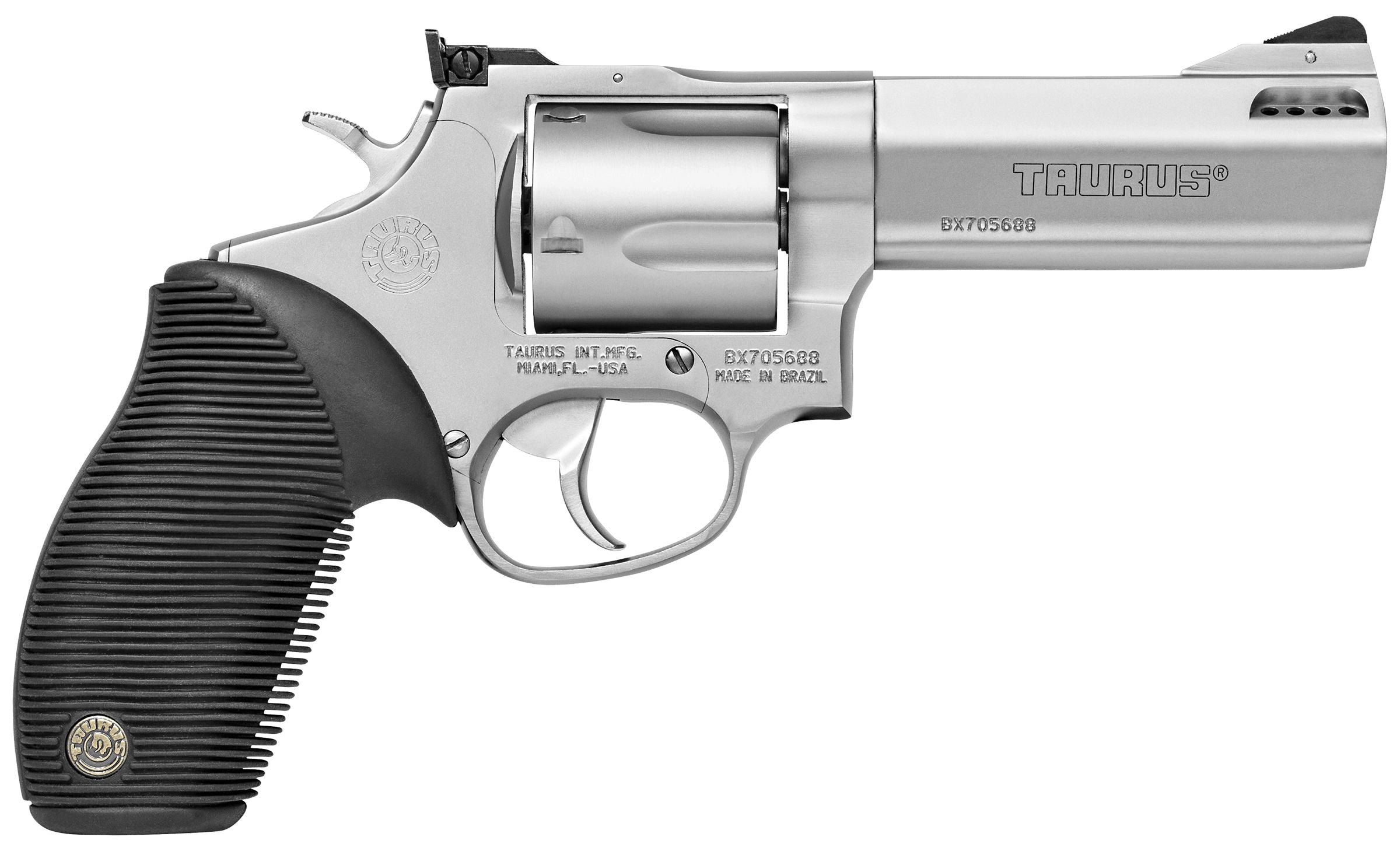 Taurus Tracker 44 Handgun .44 Mag 5rd Capacity 4" Barrel Matte Stainless Frame Picture of Taurus International Inc. 44C .44MAG 5RD 4 PRTD AS STS
