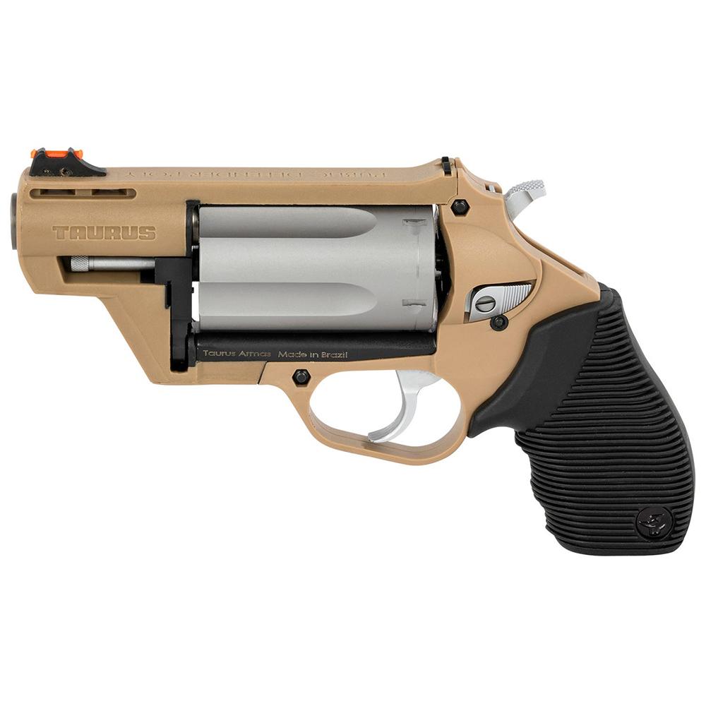 Taurus Judge Public Defender Handgun .45 Colt 5rd Capacity 2" Barrel Stainless Steel FDE Picture of Taurus International Inc. Model 4510 410 45 Poly SS 2'' FDE 5 rds