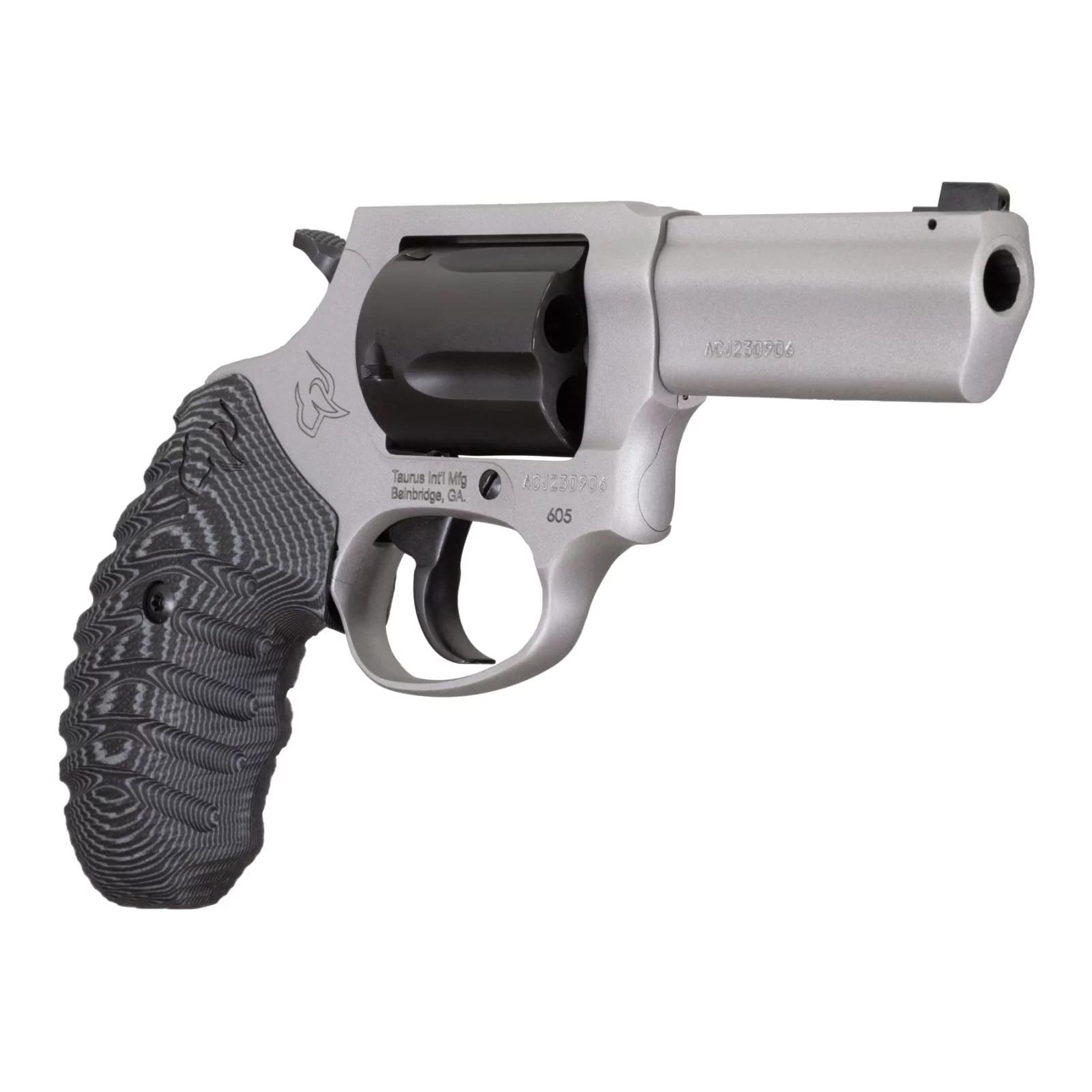 Taurus Defender 605 Handgun 357 Mag/38 Spl+P Matte 5rd Capacity 3" Stainless Steel Barrel Black Cylinder  VZ Grips Picture of Taurus International Inc. TAURUS 605 .357MAG 3'' 5 RDS SS BLACK ACCENT N.S. VZ GRIP