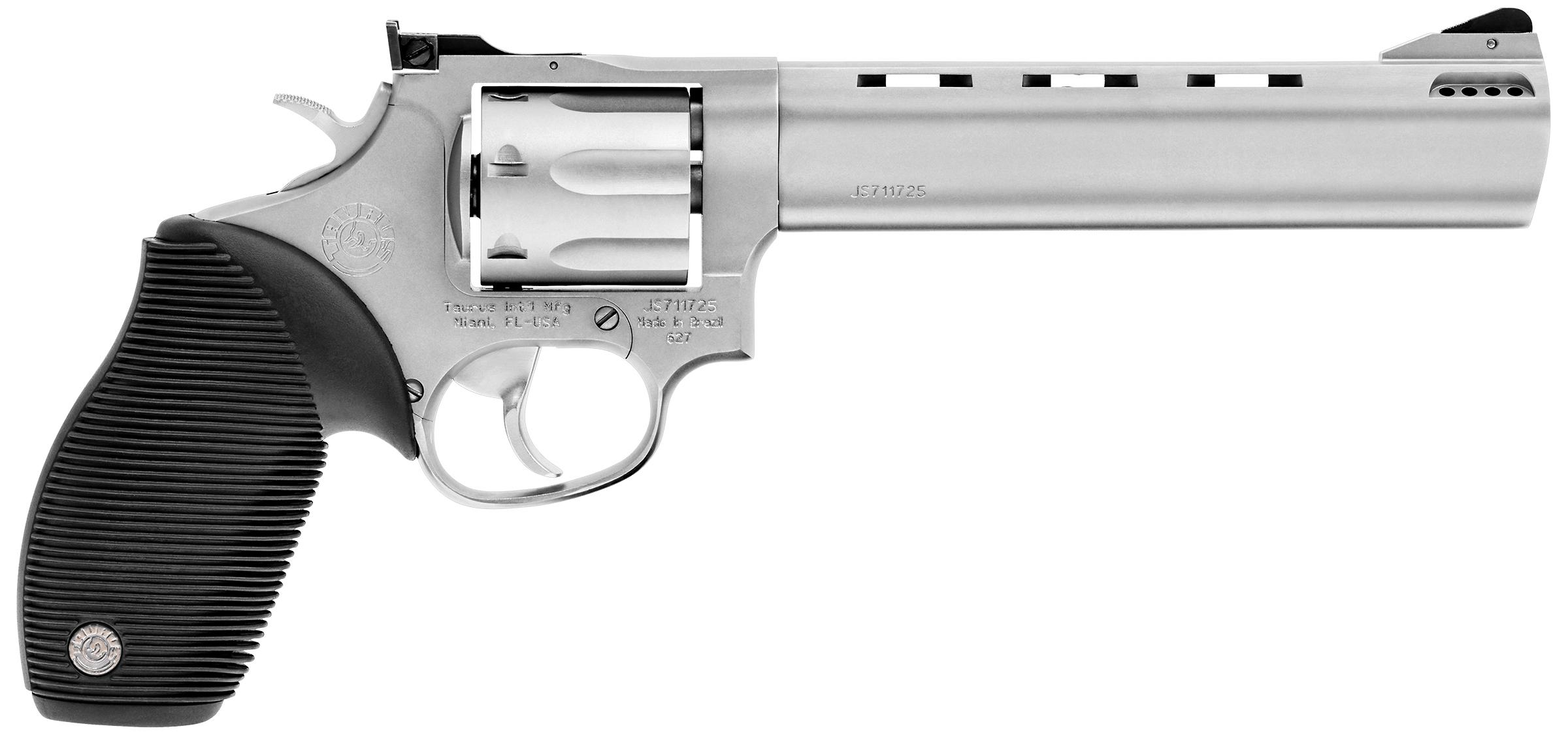 Taurus Tracker 627 Handgun .357 Mag 7rd Capacity 6.5" Barrel Matte Stainless Finish Picture of Taurus International Inc. M627 357 7RD AS RG 6-1/2" STS POR