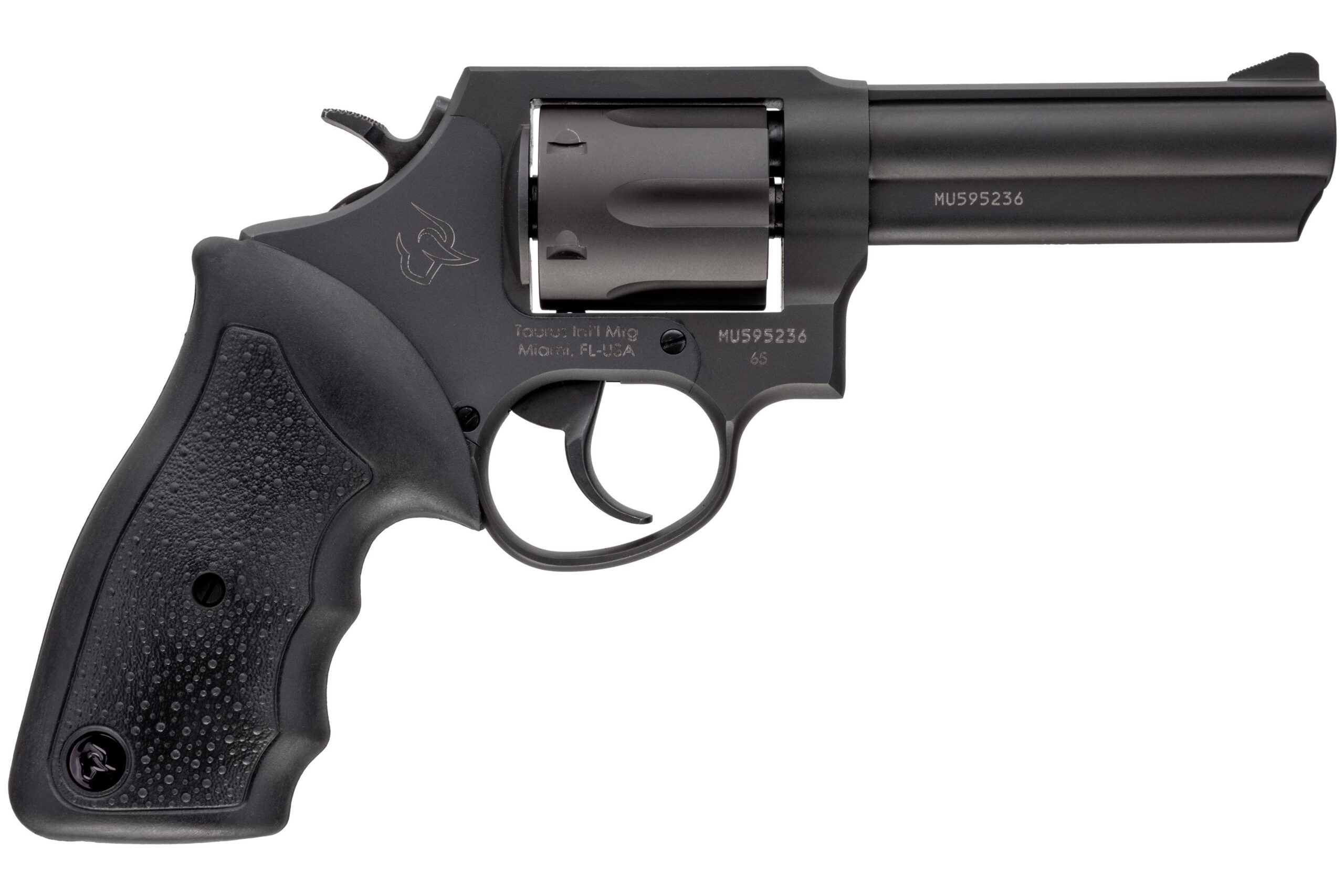 Taurus 65 Handgun .357 Mag 6rd Capacity 4" Barrel Matte Black Oxide Finish Picture of Taurus International Inc. 65 .357 6RD 4 FS RG BLUE CA Approved