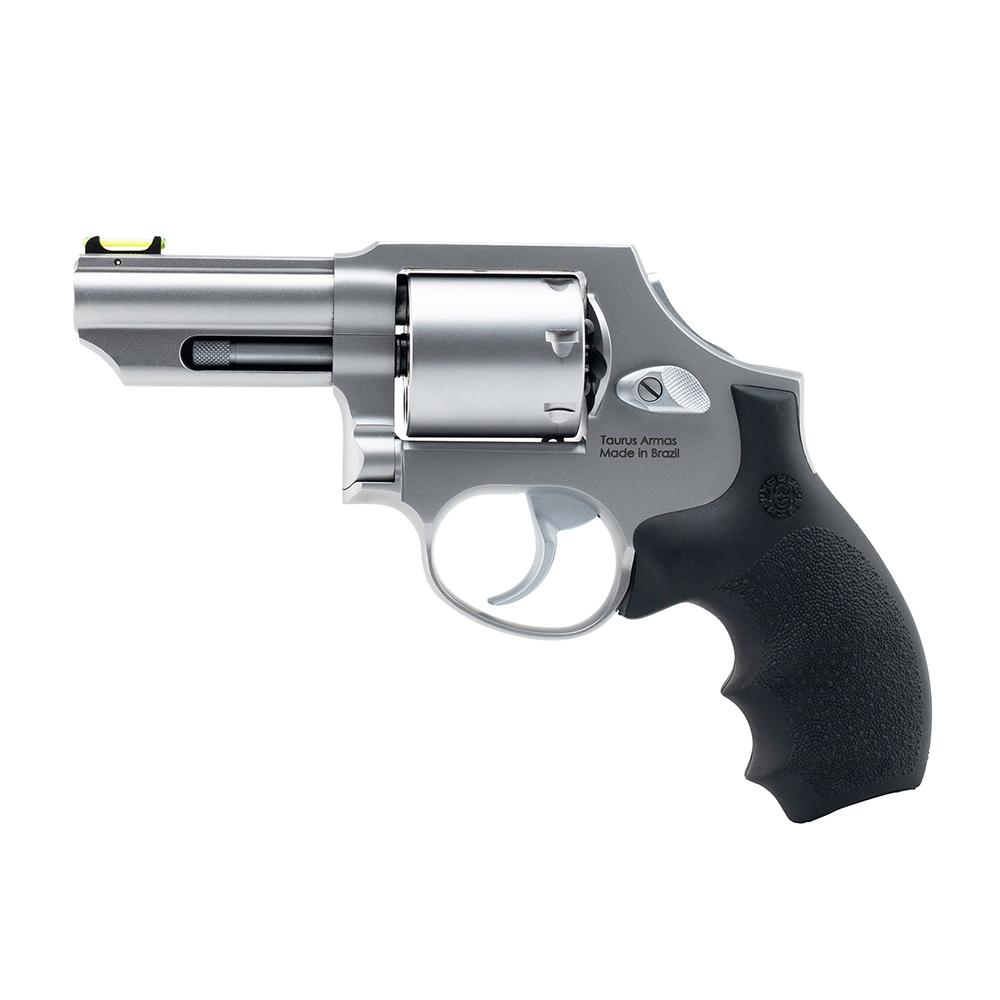 Taurus 66 Combat Handgun .357 Mag 7rd Capacity 3" Stainless Barrel Matte Frame w/Hogue Grip Front Fiber Optic Sight Picture of Taurus International Inc. Taurus 66 Combat 357 Mag Matte Stainless 3" Barrel Hogue Grip 7Rd Cap