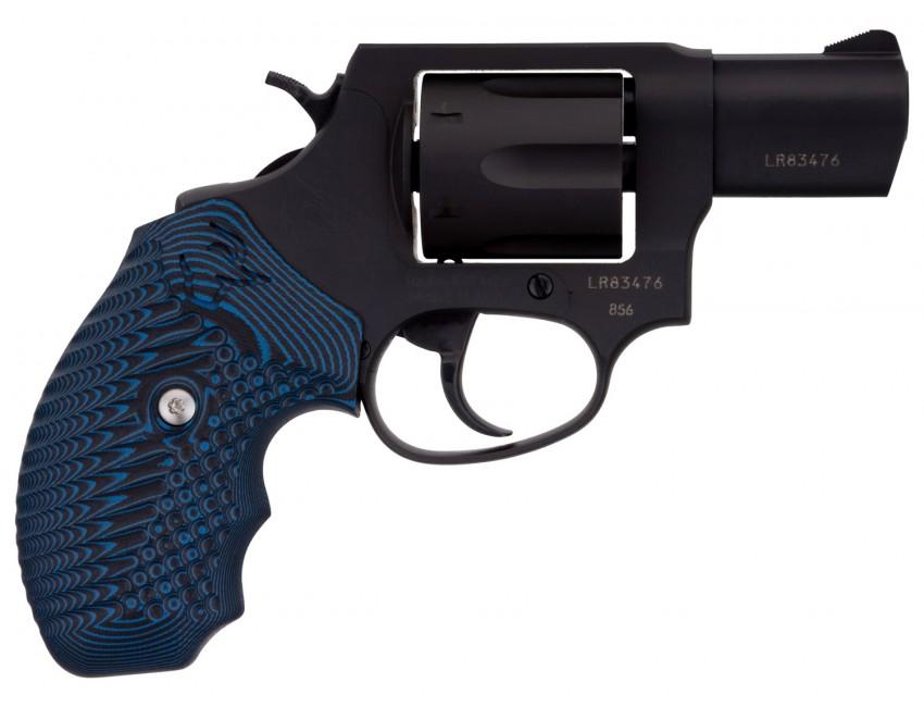 Taurus 856 Handgun .38 SPL 6rd Capacity 2" Barrel Black Frame VZ Black/Blue Cyclone Grip Picture of Taurus International Inc. 856 38SPL 2in 6 RDS Black VZ BK BBLUE CYCLONE Grip