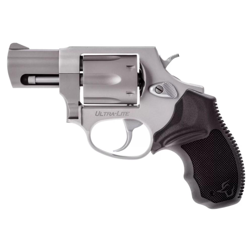 Taurus 856 Ultra Handgun .38 Spl(+P) 6rd Capacity 2" Barrel Black/Stainless Frame Viridian Red Laser Grip Picture of Taurus International Inc. 856 38Spl 2in UL Stainless 6 RDS Viridian Red Laser Grip