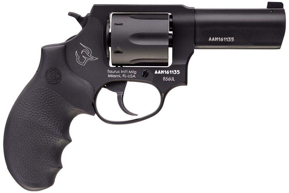 Taurus Defender 856 Ultra Lite Handgun .38 Spl(+P) 6rd Capacity 3" Barrel Hard Anodize Black Picture of Taurus International Inc. 856 38SPL 3IN 6 RDS BSS/BSS N.S. HOGUE GRIP